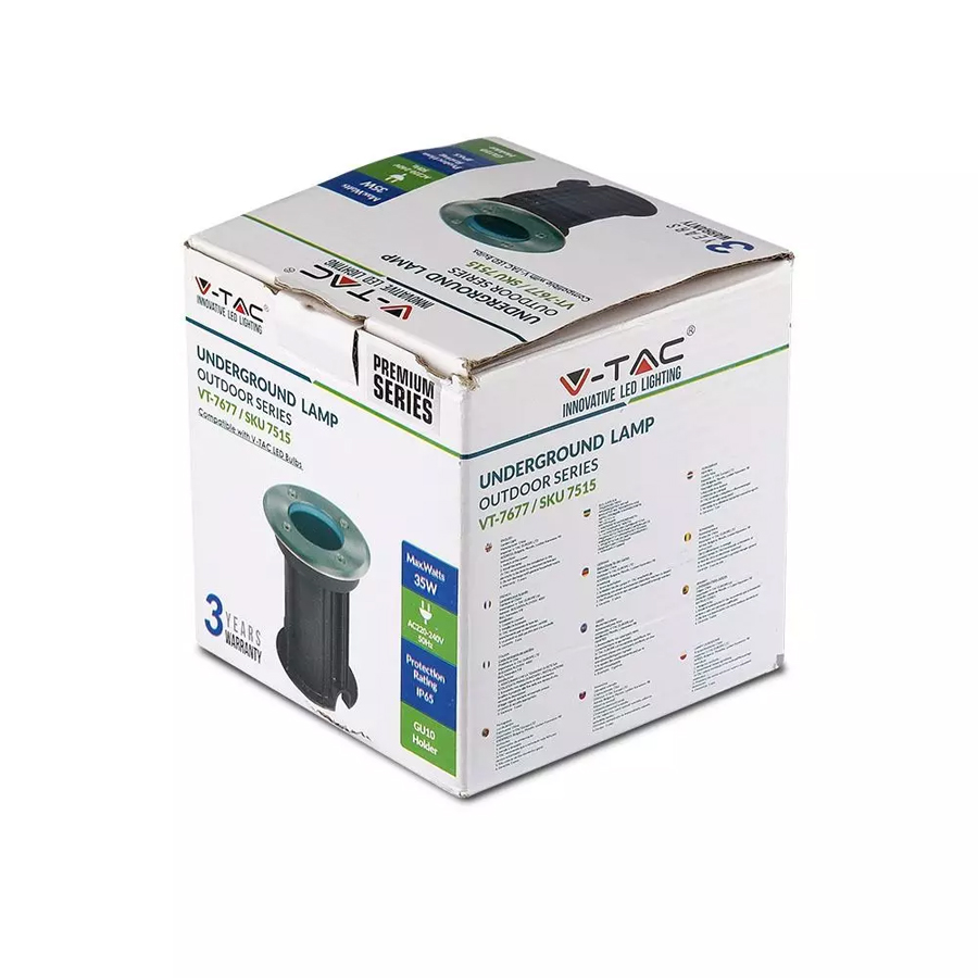 Encastré led GU10 rond en acier inoxydable étanche IP65