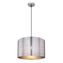 SINNI - Suspension en métal nickel mat et plastique argent métallisé Ø45