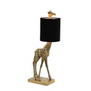 GIRAFE - Lampe à poser en plastique bronze antique, velours noir H61