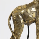 GIRAFE - Lampe à poser en plastique bronze antique, velours noir H61