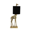GIRAFE - Lampe à poser en plastique bronze antique, velours noir H68