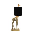 GIRAFE - Lampe à poser en plastique bronze antique, velours noir H68