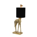 GIRAFE - Lampe à poser en plastique bronze antique, velours noir H68