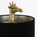 GIRAFE - Lampe à poser en plastique bronze antique, velours noir H68