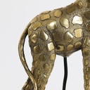 GIRAFE - Lampe à poser en plastique bronze antique, velours noir H68
