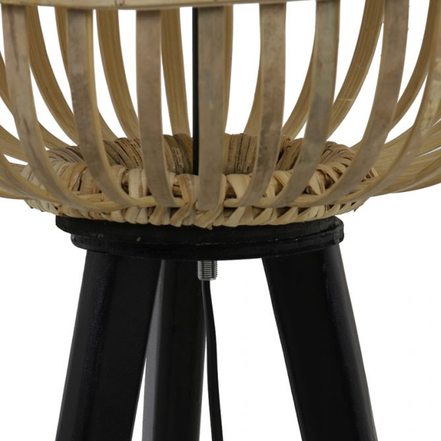 ALIFIA - Lampadaire en bambou naturel H140 cm