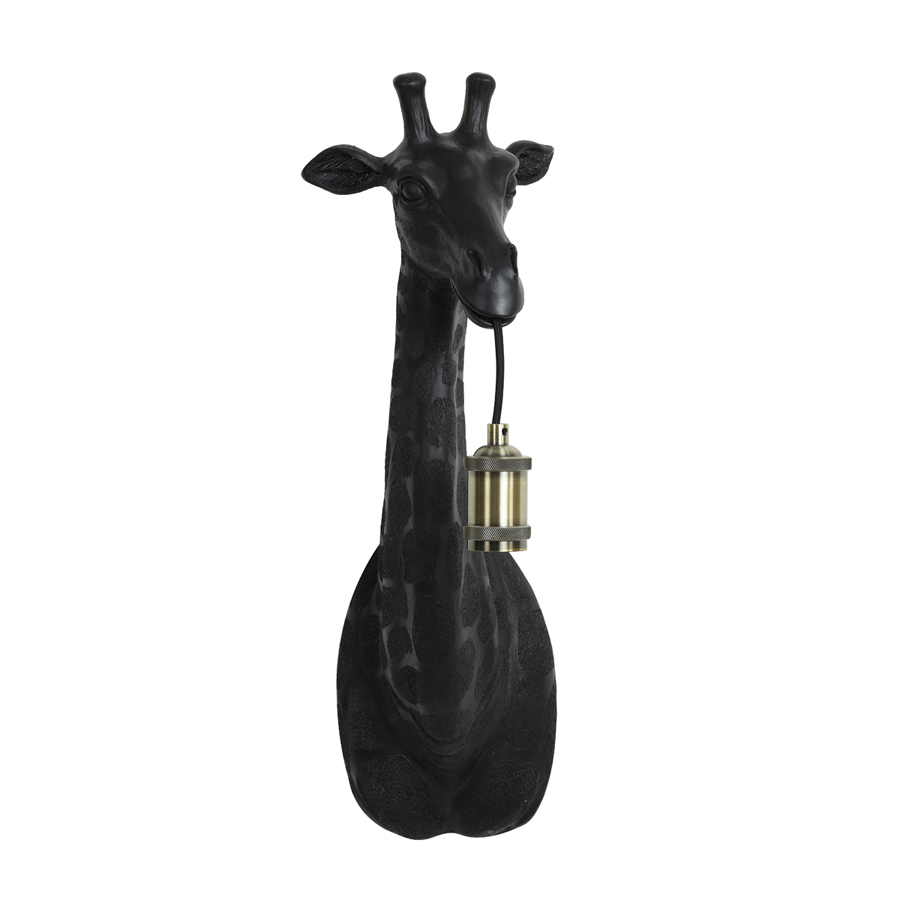 GIRAFE - Applique en plastique noir H61 cm