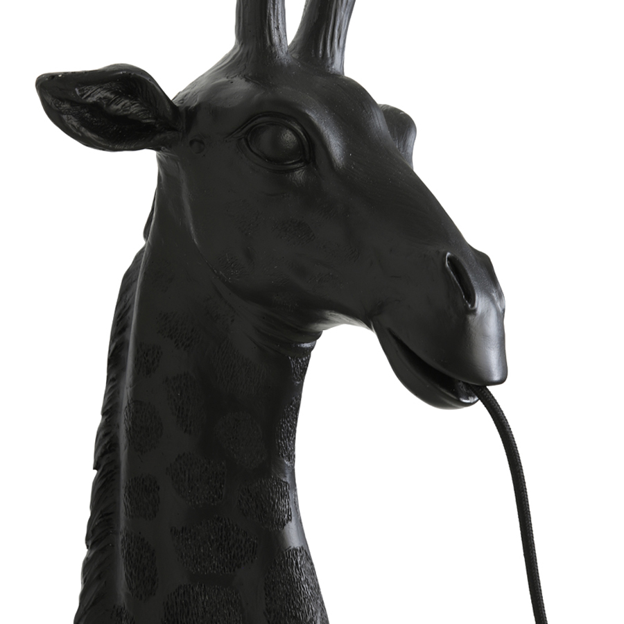 GIRAFE - Applique en plastique noir H61 cm