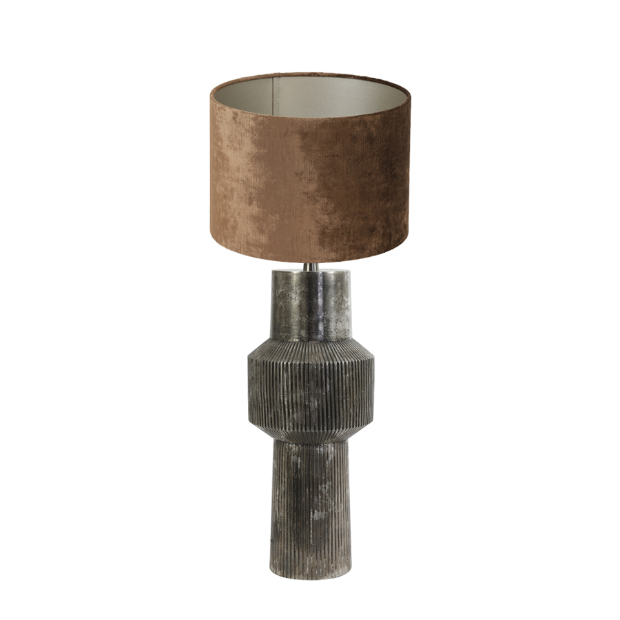 BRISKA - Lampe à poser en métal perle noire H49,5 cm