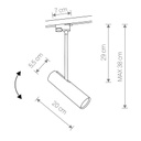 EYE - Profil GU10 35W en acier et plastique noir Ø5,5