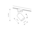 EYE - Spot GU10 10W noir pour profil Ø5,5