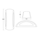 Applique Murale LED Extérieure Moderne FRANCY Up & Down Douille E27 Résine Grise IP66 Dakar, Sénégal