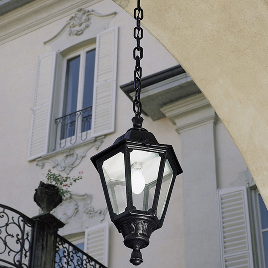 Anna Sichem Lanterne Hexagonale Suspendue Résine Noire Extérieure E27 IP55 LED Lumière Dakar, Sénégal