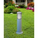 Borne de jardin Carlo Deco 400 en résine gris antichoc étanche IP55