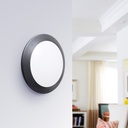 Lampe double en résine noire UMBERTA Hublot 2xE27 LED IP66 Détecteur de mouvement Réglable Kelvin Dakar, Sénégal