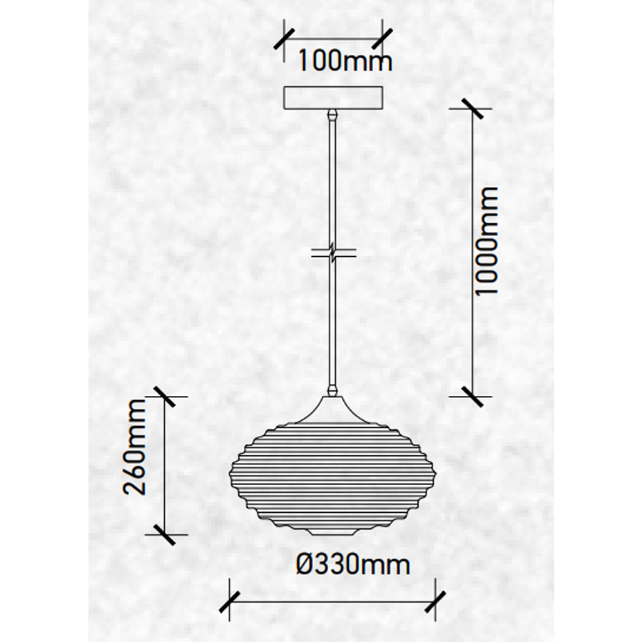 DIAMANT - Suspension en verre transparent Ø35