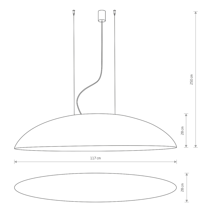 CANOE - Lustre 5 lampes en acier noir et résine doré