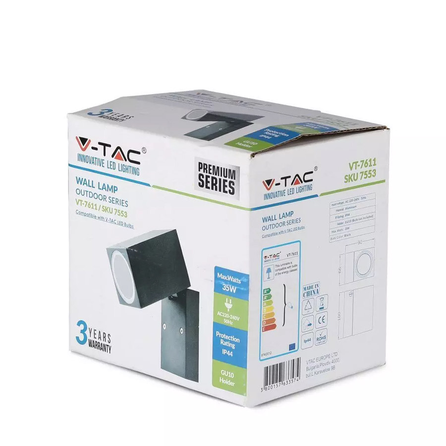Applique - Spot murale GU10 tête réglable étanche IP44