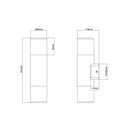 Applique Murale Extérieure LED Moderne Hoosic 2 Lumières Aluminium Anthracite Protection IP44 Dakar, Sénégal