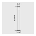 Lampadaire d'extérieur Hoosic Anthracite Aluminium IP44 Dakar, Sénégal
