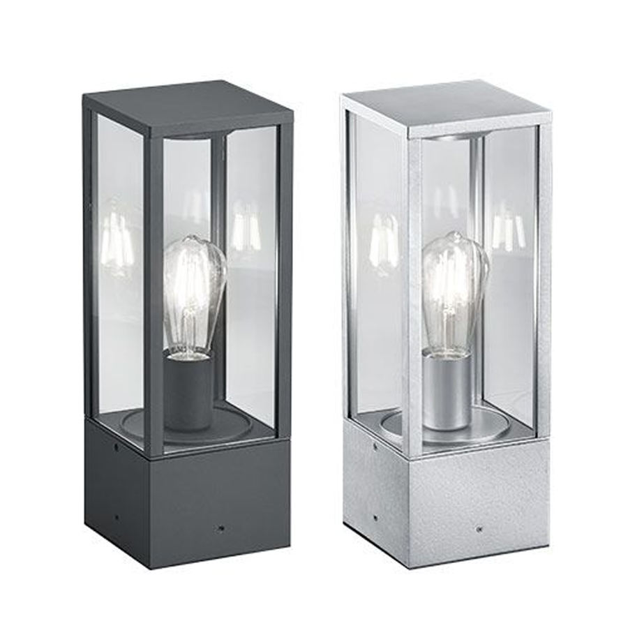 Borne de jardin moderne Garonne Douille E27 Anthracite Aluminium Verre Transparent IP44 Dakar, Sénégal