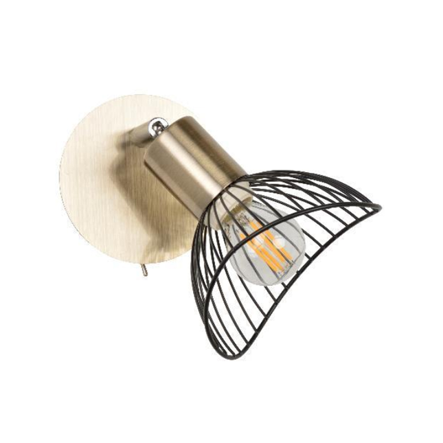 MATTHYS - Spot / Applique en métal laiton et noir