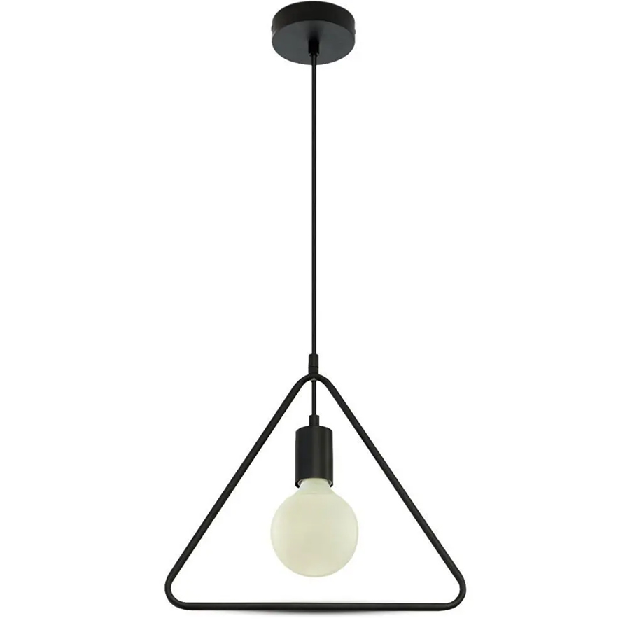 Suspension géométrique triangle en métal noir 32x32