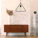 Suspension géométrique triangle en métal noir 32x32