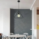 Suspension géométrique triangle en métal noir 32x32