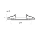 COLIE DTO-W - Spot encastré alliage en aluminium or adonisé Ø9,9