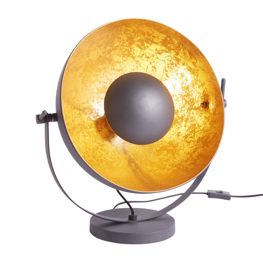 ROCK LIGHT - Lampe en métal noir et doré H50