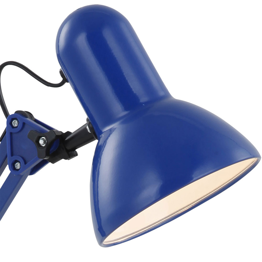 FAMOUS - Lampe à poser en plastique et métal bleu H59