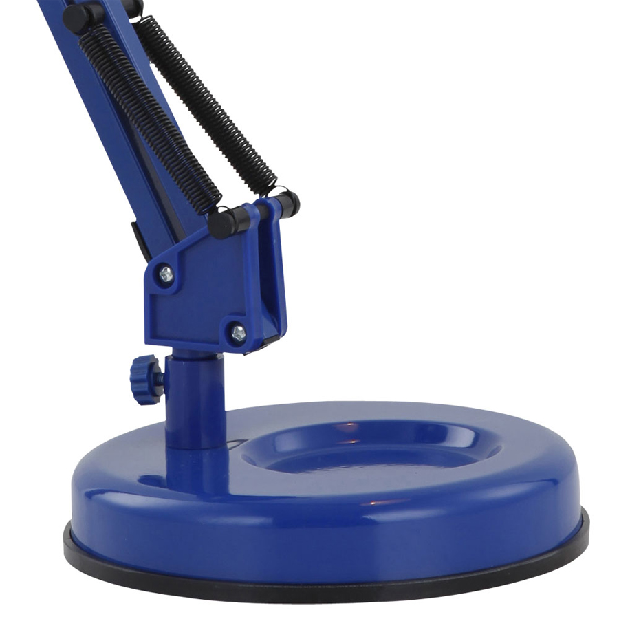 Pied de la lampe à poser en plastique et métal bleu
