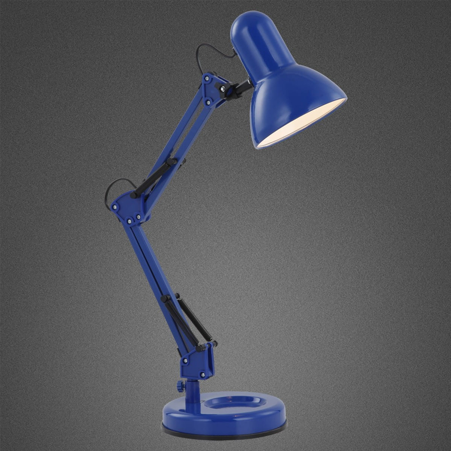 FAMOUS - Lampe à poser en plastique et métal bleu H59