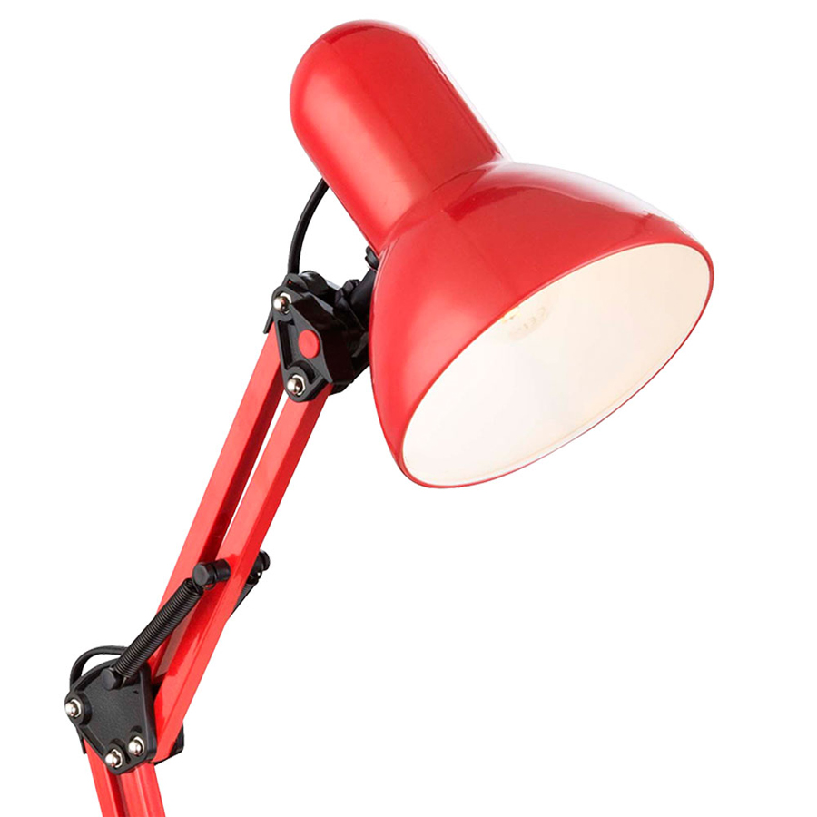 FAMOUS - Lampe à poser en plastique et métal rouge H59