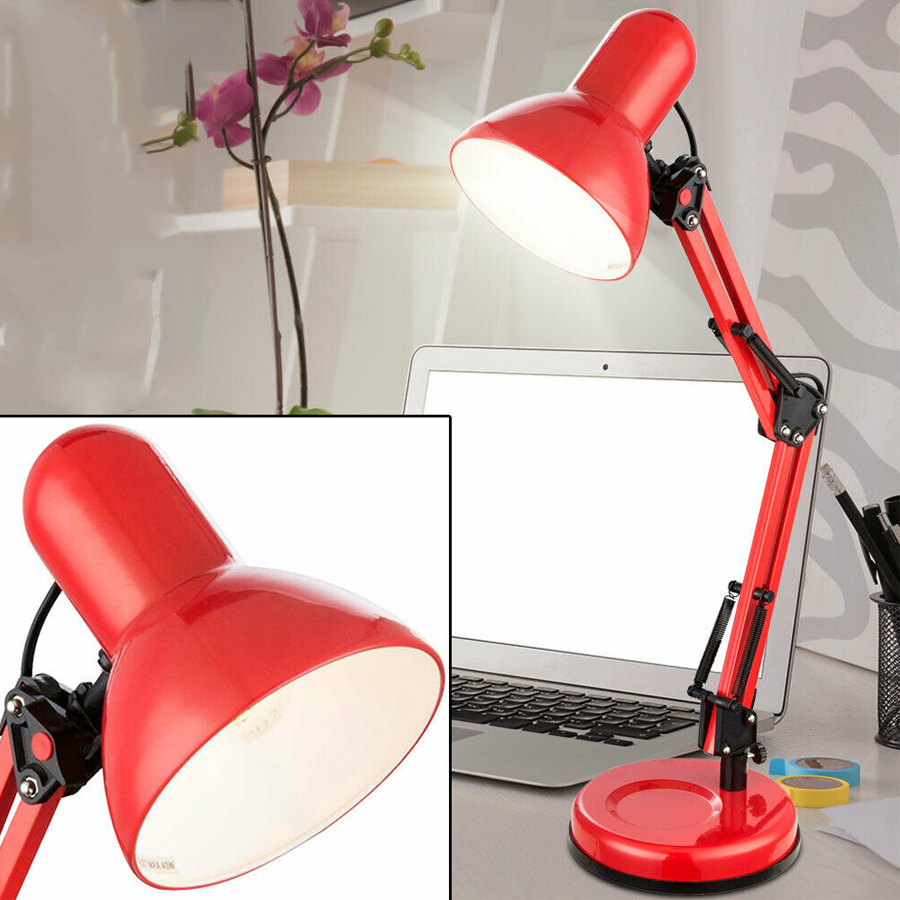 FAMOUS - Lampe à poser en plastique et métal rouge H59