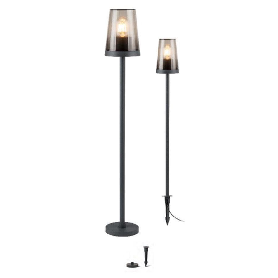 Borne de jardin Astonne  en fonte aluminium anthracite étanche IP54