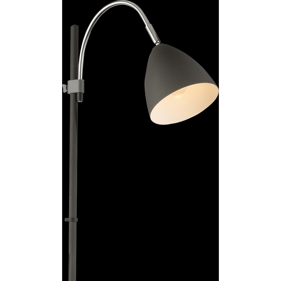 ARCHIBALD - Lampadaire en plastique et métal anthracite H156