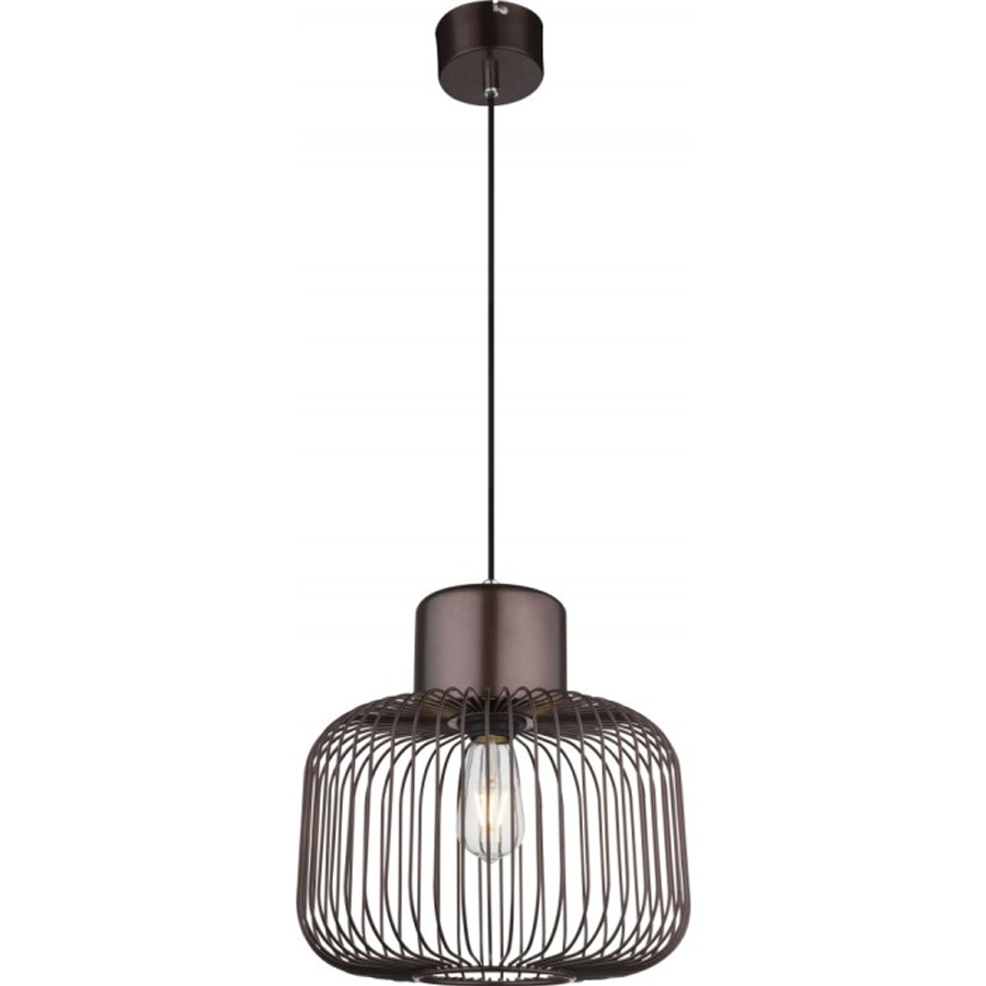 AKIN - Suspension en métal bronze et marron Ø32