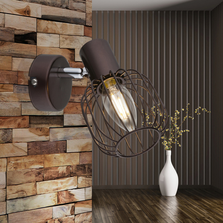 AKIN - Spot / Applique en métal bronze et marron