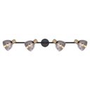Plafonnier/Spot Jay 4 lampes en métal noir, bronze et verre fumé, parfait pour sublimer un intérieur chic - Dakar, Sénégal.