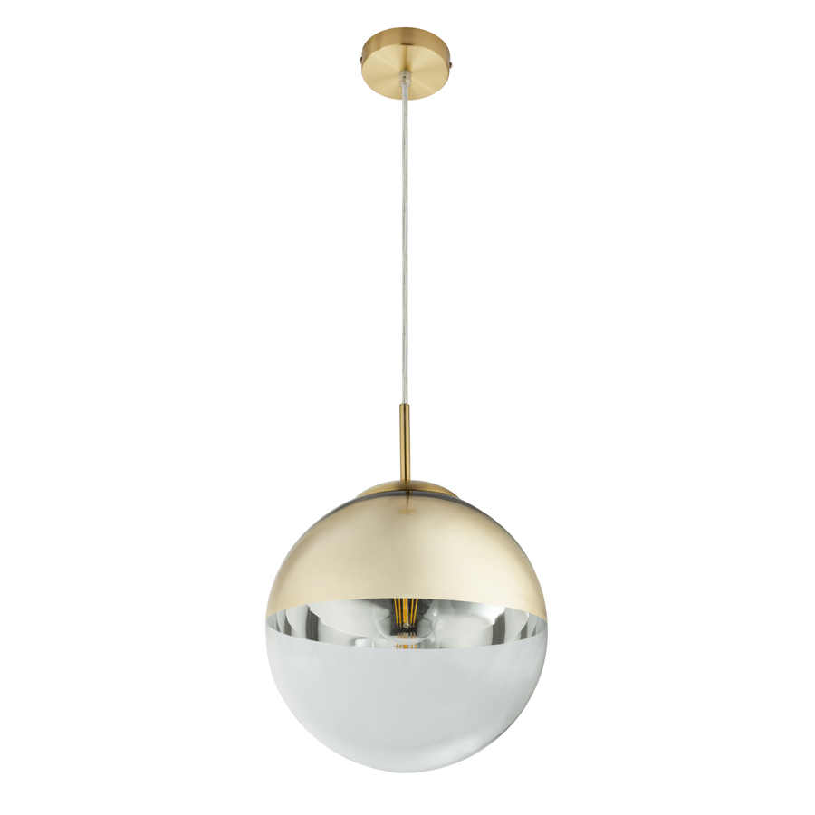 Suspension Varus ronde en métal doré avec verre transparent, design raffiné - Dakar, Sénégal