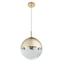 Suspension Varus ronde en métal doré avec verre transparent, design raffiné - Dakar, Sénégal