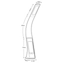 Schéma des dimensions de la lampe à poser Sophie en beige, 6W avec variateur de lumière sensible 3 intensités, Dakar, Sénégal