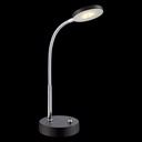 DENIZ - Lampe à poser LED 5W noir, satiné, chromé Lumière Jaune H30