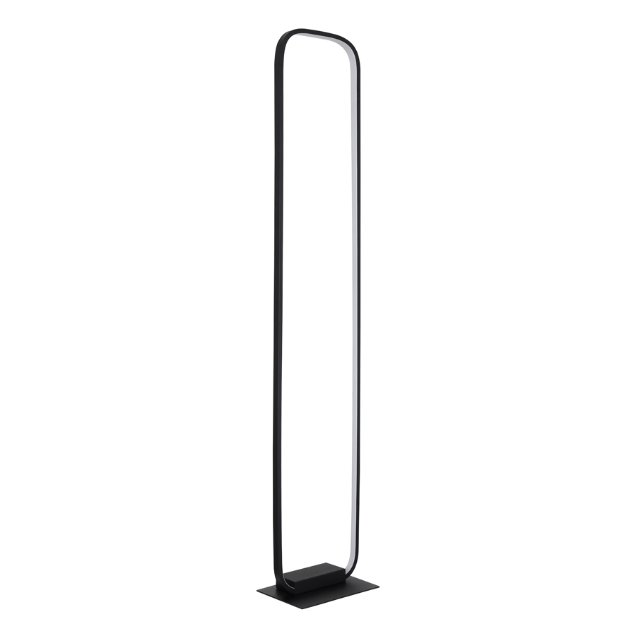 SILLA - Lampadaire LED 28W en métal noir Lumière Jaune H130