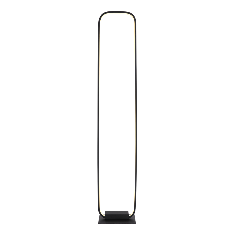 SILLA - Lampadaire LED 28W en métal noir Lumière Jaune H130