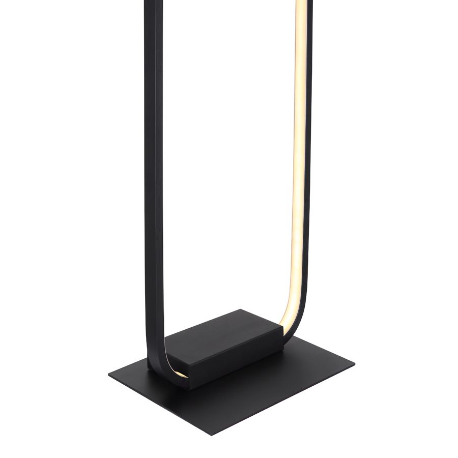 SILLA - Lampadaire LED 28W en métal noir Lumière Jaune H130