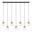 Lustre 7 lampes jaucy en métal noir, bronze et verre transparent Dakar , Sénégal