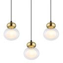 Lustre 7 lampes jaucy en métal noir, bronze et verre transparent Dakar , Sénégal